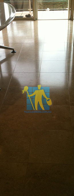 ceramic tile floor dining room with dining table shadow