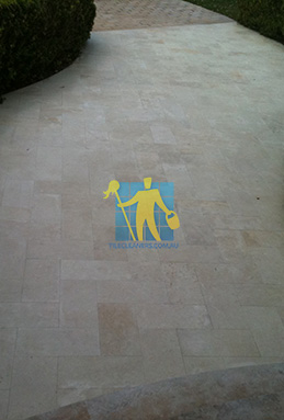 limestone outdoor tiles entrance garden after cleaning irregular pattern sealing