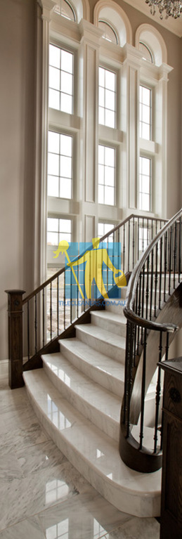 marble tiles traditional stairsway with polished light marble tiles shiny Sydney