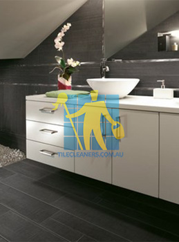 traditional bathroom with barrique series noir wood plank porcelain cbd