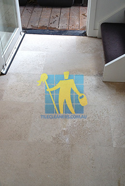 sandstone tile cleaning indoors 