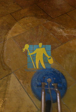 sandstone tiles getting cleaned indoors using sx12 turbo hybrid