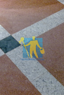 terrazzo tiles colorfull red white dirty Sydney