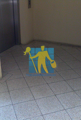 terrazzo tiles dirty floor entrance lift Sydney