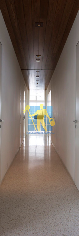 terrazzo tiles modern metro long hallway sydney