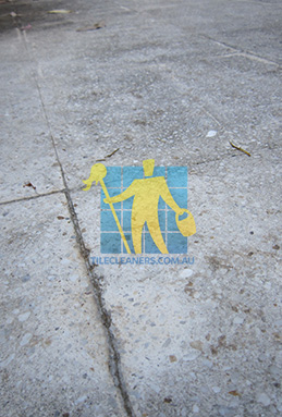 terrazzo tiles outdoor very dirty before cleaning damaged grout Sydney