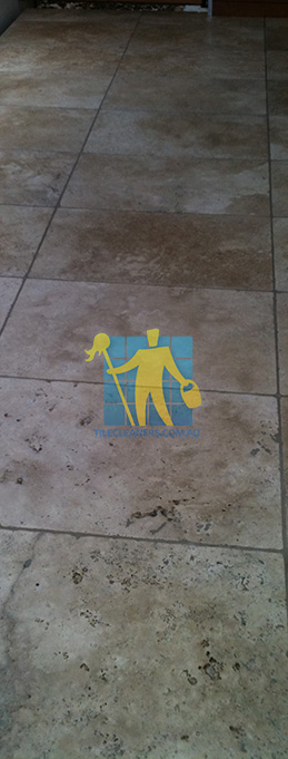 stone tile dirty tile grout before cleaning white